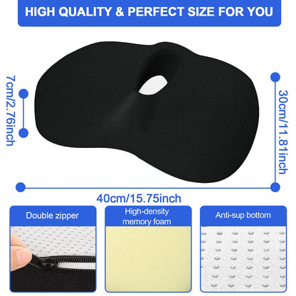 Movstriker Donut Cushion for Hemorrhoids, Doughnut Cushion with Scientific Center Hole & U-Shaped Cutout