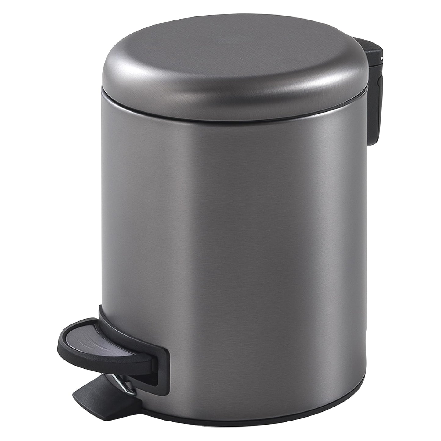 Gedy Potty 5 Litre Pedal Bin with Lid - Gun Metal