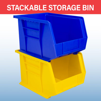 Akro-Mils 30239 Plastic Storage Stacking Hanging Akro Bin, 11-Inch by 8-Inch by 7-Inch, Black, Case of 6