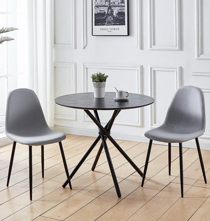 Hallowood Furniture Cullompton 90cm Round Dining Table and Chairs Set 2