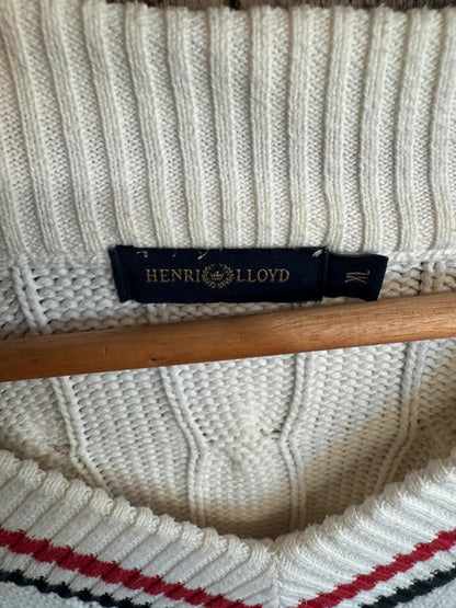 Original 1990s Henri Lloyd cable knit jumper sweater XL