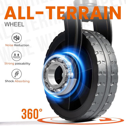 Overmont 120L Festival Camping trolley on Removable wheels - Pull Along Collapsible Wagon Cart with Adjustable Handle - 220LBS/100kg Large Capacity