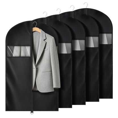 Univivi Garment Bags 43 inch Suit Bags for Storage Black, Set of 5