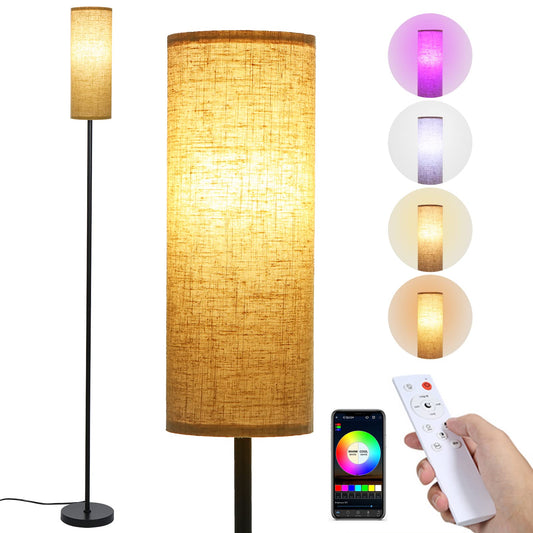 Neoglint Floor Lamps for Living Room with App & Remote Control Stepless Dimmer Tall Pole Floor Reading Lamp 2700-6500k Warm White and RGB Smart Led