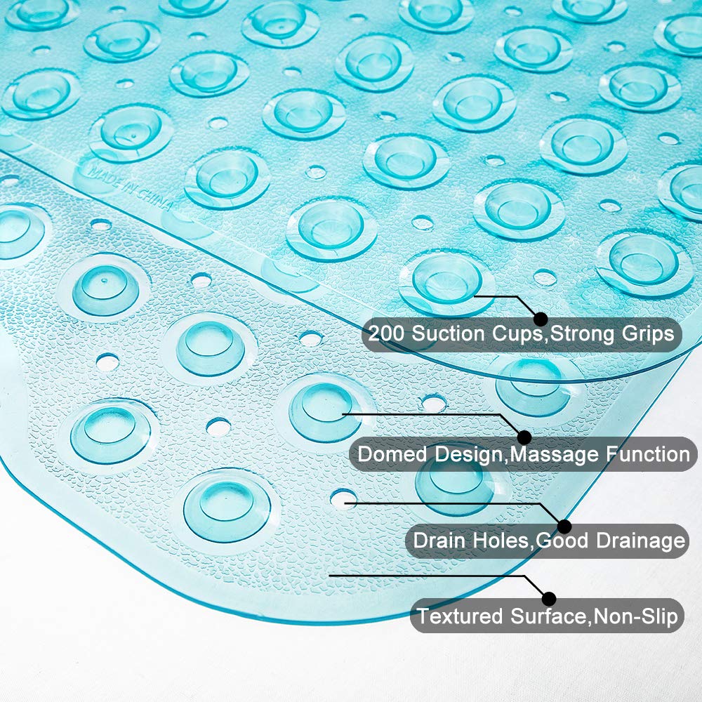 Tree Bud Extra Long Bathtub Mats for Shower Tub - Non-Slip Bath Mat Shower Mat with Suction Cups, Bath Tub Mat for Bathroom with Machine Washable