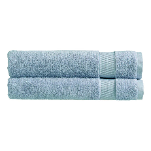 Christy Refresh Blue Bath Sheets | Set of 2 | Quick Dry | Gentle Pastel Tones | Soft Plush Large Bathroom Towels | Absorbent Shower Towels | 100%