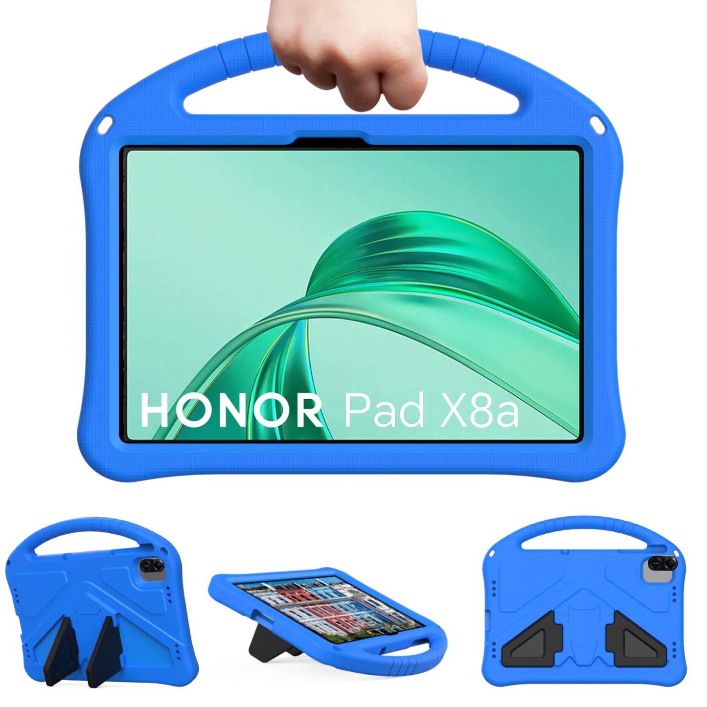 XLTTONG for Honor Pad x8a 11 inch Case 2024,Kids Boy Girls EVA Shockproof Cover Case for Honor Pad x8a,with Stand Handle (Blue)
