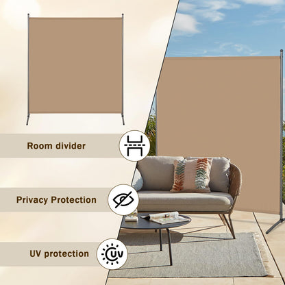 Angel Living 1 Panel Room Divider, Privacy Screen Composed of Polyester Fabric and Sturdy Iron Frame