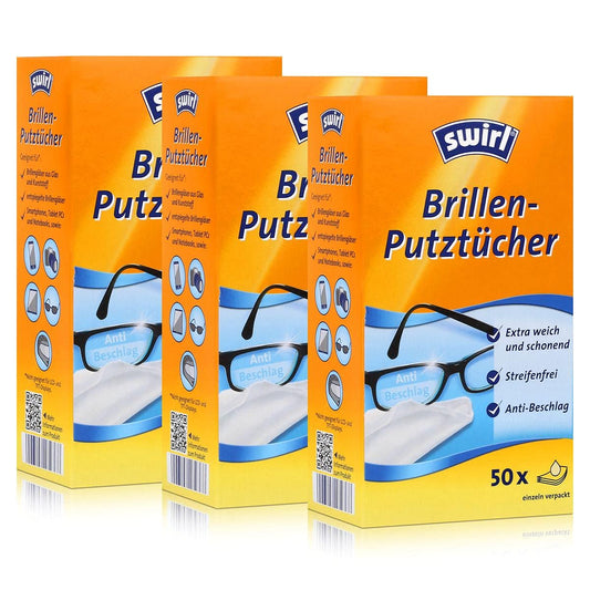 3 pcs swirl glasses cleaning wipes, pack of 50.Cloths.