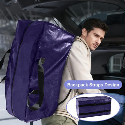 4 Pack 90L Large Moving Bags Waterproof Clothes Storage Bags with Zips