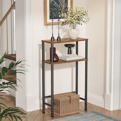 Asgolion Console Table, 2-Tier Slim Sofa Table, 40 x 20 x 80 cm
