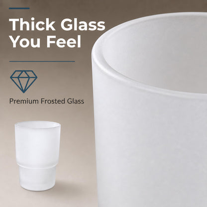YOSSEE Replacement Glass Tumbler for Toothbrush Holders, Bathroom Cup