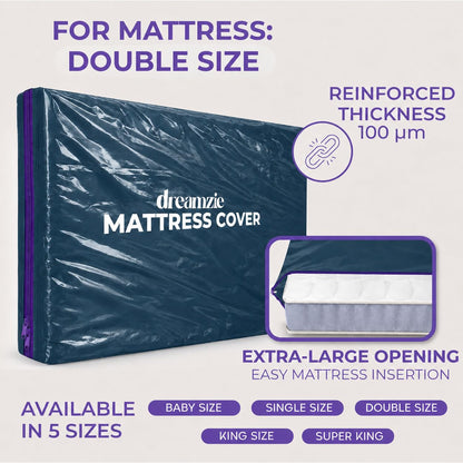 Dreamzie - Double Mattress Cover for Moving - Mattress Storage Bag - x2
