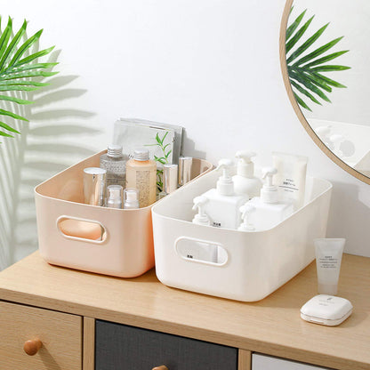 JMYDecor Storage Boxes,Rectangular Box, Set of 3 Plastic Studio Baskets Organiser For Kitchen, Home, Office Bathroom