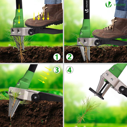 VOUNOT? Weed Puller Tool with Long Handle, Manual Weed Puller Root Remover, Effortless Weeding for Gardens and Lawns, Length 1m