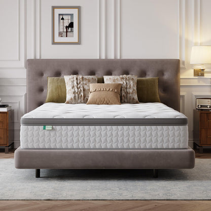 Novilla 4FT 6 Double Bed Mattresses Medium Firm, Hybrid Pocket Sprung Mattress for Support & Comfort, Soft Oeko-tex Fabric and CertiPUR-US Foam