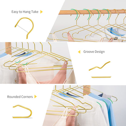 Nature Smile 45CM Heavy Duty Metal Hangers, Space Saving suit Hangers, Metal Clothes Hangers, Coat Hanger