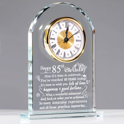 Ornalrist 85th Birthday Quartz Clock Gifts for Women Men, Happy 85th Birthday Presents Blessing for Friends Mum Her Turning 85 Years Old