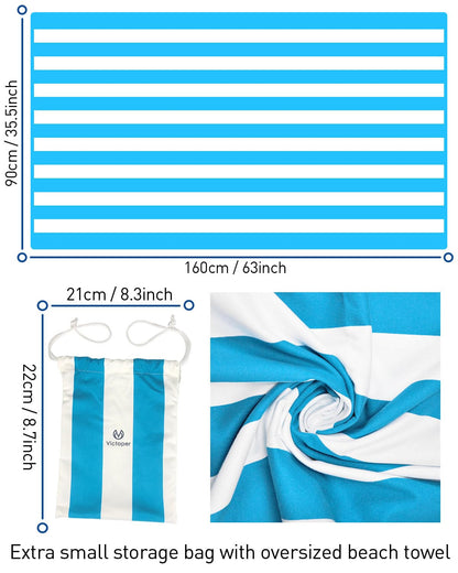 Victoper Microfiber Beach Towel d Rapid Drying Sand Free Soft Compact Lightweight Qualities Beach Towels for Adults Ideal for Swimming Beach Yoga