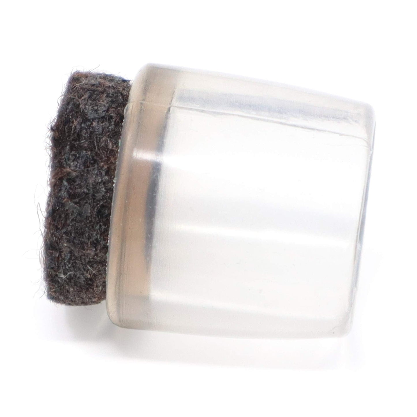 Adsamm / 16 x Leg tips with felt for round tubes | ø for round tubes 0.51-0.55 '' (13-14 mm) | trasparente | round