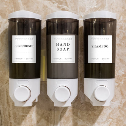 24 PCS Waterproof Labels for Bottles, Bathroom Hand Soap Shampoo and Conditioner Dispenser Label Stickers, Removable Labels for Soap, Lotion
