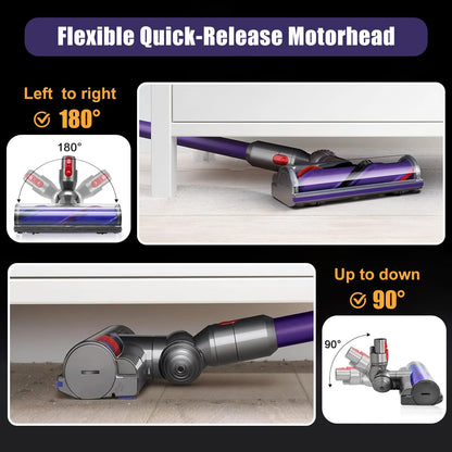 Chuancheng Floor Brush Replacement Turbine Brush Head for Dyson V7 V8 V10 V11 V15 Cordless Vacuum Cleaner Motorhead Turbine Floor Tool