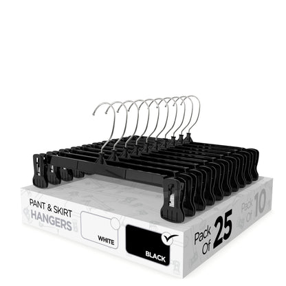 Sharpty Pant & Skirt Hangers - Closet Hangers for Shorts, Shirts, Jeans, Dresses, Slacks, Coats, Clothes, Clothing, Garments & More - Durable