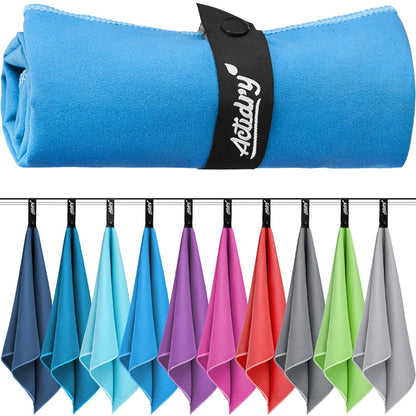 Actidry Microfibre Towel - light and absorbent - 9 colours S M L XL sizes - great for beach, sports and outdoor activity - S (40 x 80 cm) 2 pieces