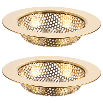 M METERXITY 2-Pack Sink Strainer, 4.4 Inch Stainless Steel Sink Drain Strainer, Basket Cover Mesh Hair Food Catcher