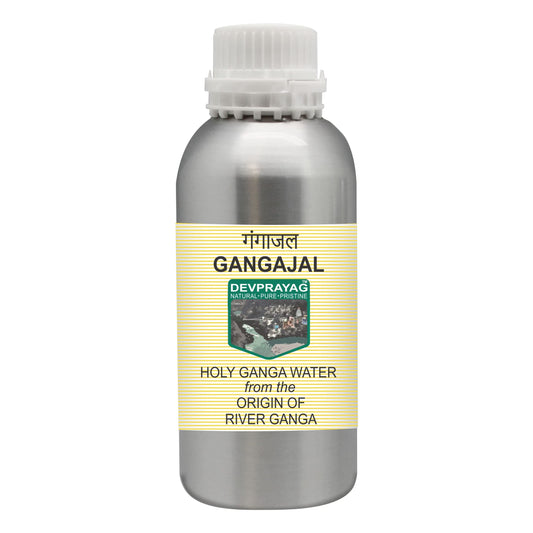 Devprayag Gangajal Holy Ganga Water from The Origin or Beginning of River Ganga at Devprayag in Aluminium Bottle 630ml (21 oz)