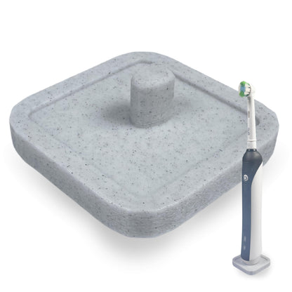 Electric Toothbrush Holder Stand Compatible with Oral-B – Single (Marble Blue mist, Single)