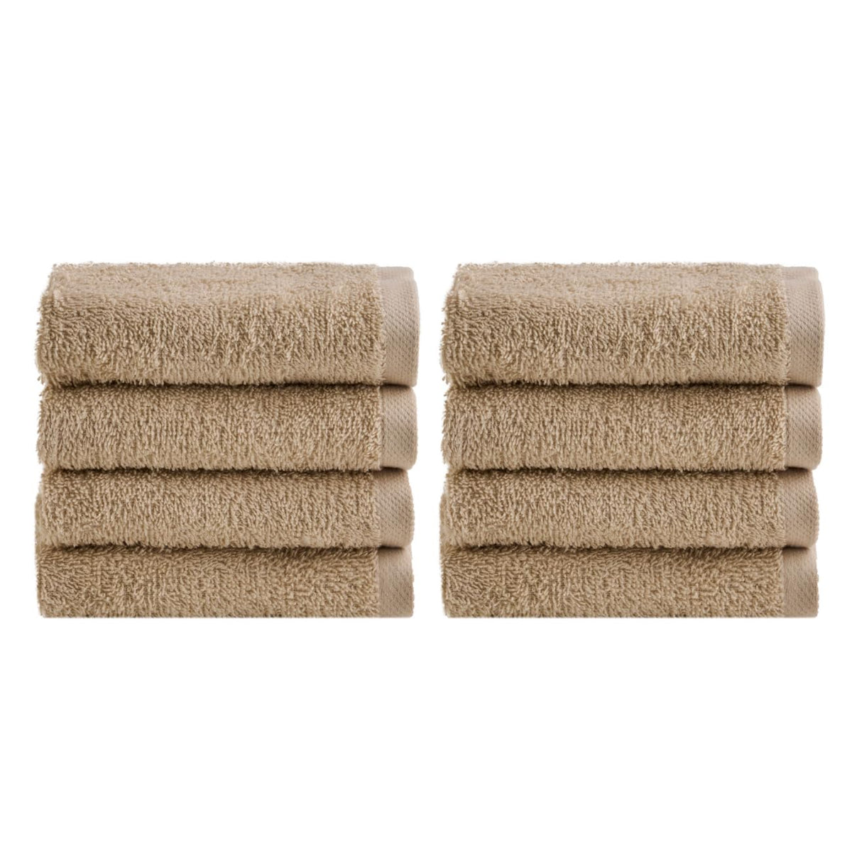 NELLA BIAGINI Minerva Bathroom Washcloths 30 x 30 cm, Set of 8, 100% Pure Terry Cotton, 420 g/m?, Soft, Absorbent, Practical, Durable, Solid Colour