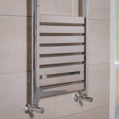 Warmehaus Designer Flat Panel Heated Towel Rail Radiator 1200 x 500 Chrome