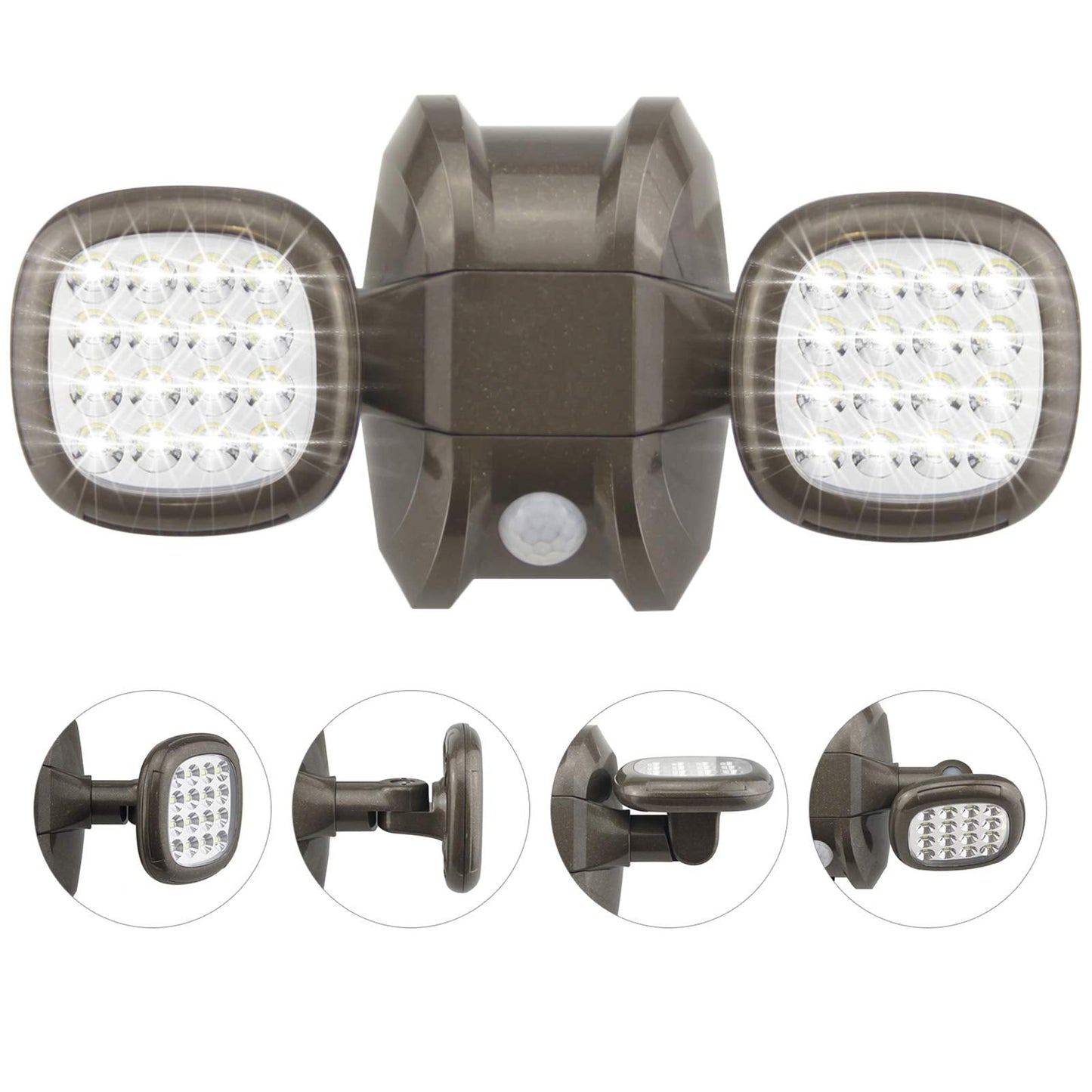 HONWELL Battery Operated Outdoor Lights, Wireless Security Lights with Motion Sensor, Waterproof Outside Flood Lights for Garden, Yard, Garage, 600LM,