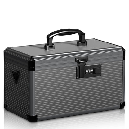 Lockbako Medicine Lock Box with Code, Lockable Medicine Box with Removable Tray & Pocket Bag