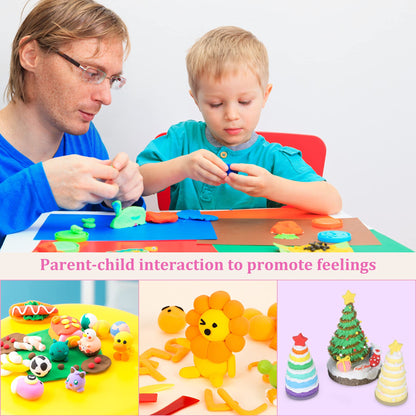 Polymer Clay Kits 72Colors Sculpting Molding Clay DIY Modeling Clay Oven Baking Clay Kits 19 Sculpting Tools and 12 Kinds of Accessories Non-Toxic and