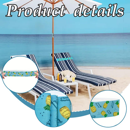 Hedayu Beach Towel Bands Sun Loungers Sunbed Towel Band, 30cm, 2Pcs