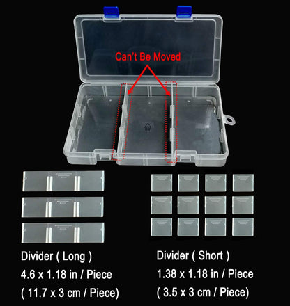 DARUITE 18 Grids Craft Storage Boxes with Compartments, Tackle Box, 2 PCS