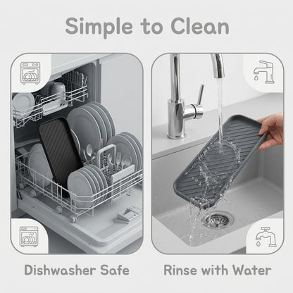 3pcs Sink Tray, Multi-Use Sponge Holder for Kitchen and Bathroom Countertops, Non-Slip Soap Dish, Tray and Utensil Organiser