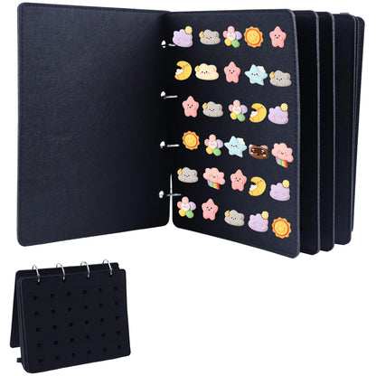 Les-Theresa 8 Pages Enamel Pin Display Pages, Pin Collection Display Book 10.2X8.4In Pin Collector Storage