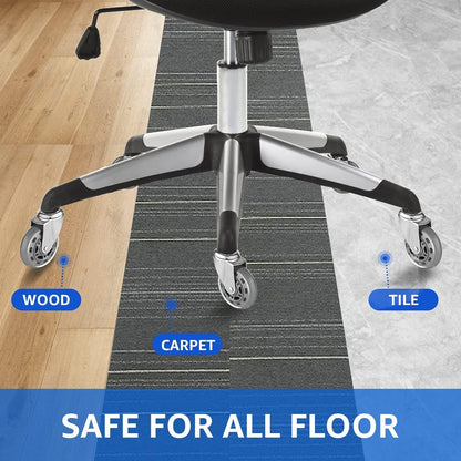 Mastery Mart Office Chair Wheels Replacement 11x22mm, Rollerblade Style Office Chair Castors for Hardwood Floors, Ultra Heavy Duty, Quiet Smooth