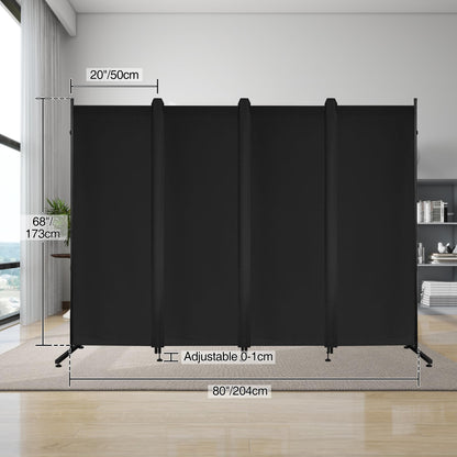 REDCAMP 4-Panel Portable Privacy Screen Freestanding with Sealing Strips