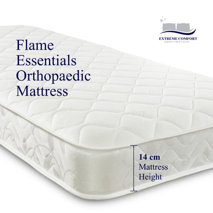 eXtreme comfort ltd Flame Essentials Orthopaedic European Small Single Mattress (80x200cm) | Firm Support Foam | Maximum Value All-Foam | 14cm Deep