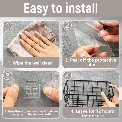 20 PCS Shower Caddy Adhesive Replacement, Adhesive Shower Caddy Hooks
