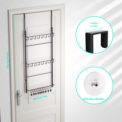 HapiRm Over Door Hat Rack - 3-Tier Wall Mounted Hat Storage Hold to 26 Caps