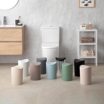 TATAY Bathroom Bin 19x19x28 cm Swing Lid Modern Functional Design