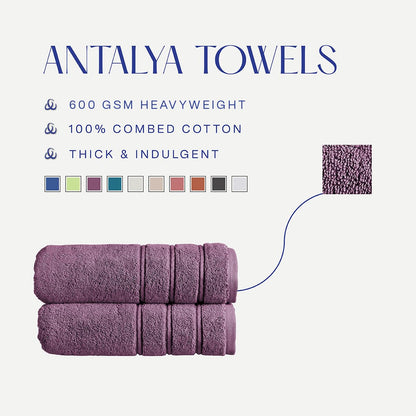 Christy Antalya Large Bath Towels | Set of 6 | 100% Turkish Cotton | 600GSM | Soft Plush Luxury Towel Set