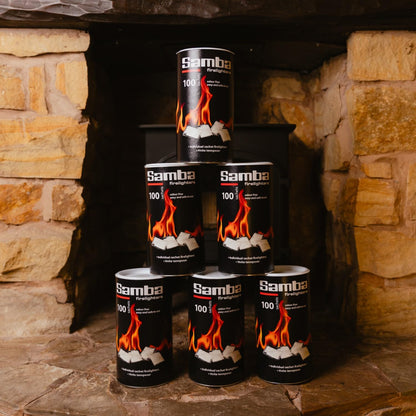 600 Samba Firestarters Firelighters Sachets - Odourless Burning & Easy to Light - For BBQs Barbecues Wood Burner Wood-Fired Ovens Stoves Fireplaces &