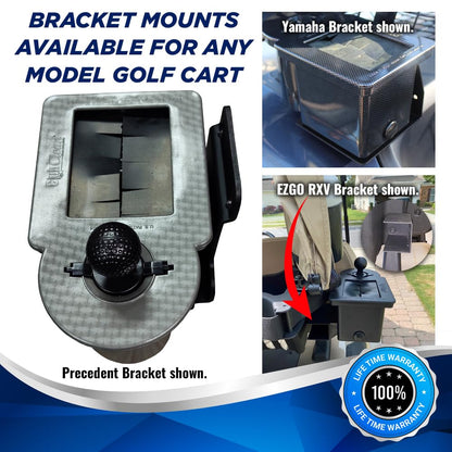 Club Clean - Ball And Club Cleaner With Universal Bracket For Golf Car,Black