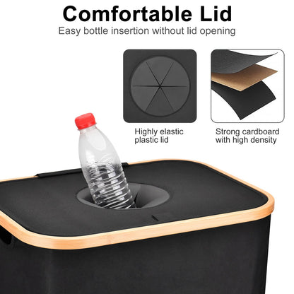 Pangutiandi Deposit Bottle Collector Bins with Lid, 105L Large Collection Container with 2 Removable Carry Bag for Kitchen